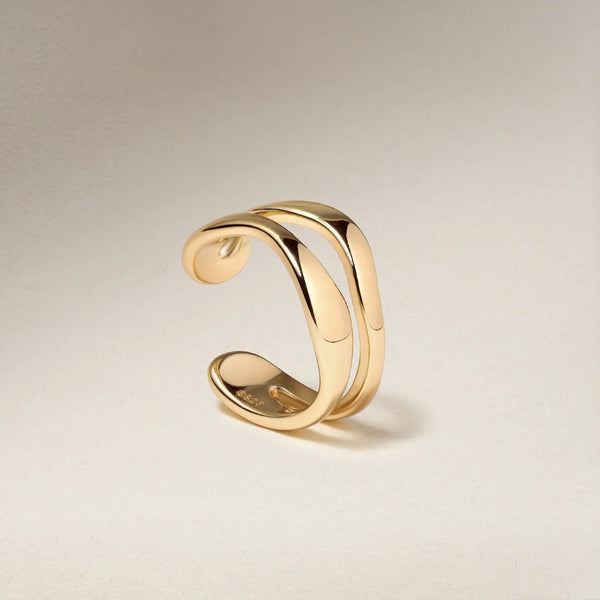 Ripple Hammered Earcuff
