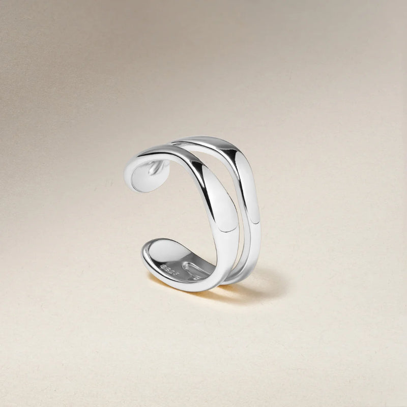 Ripple Hammered Earcuff