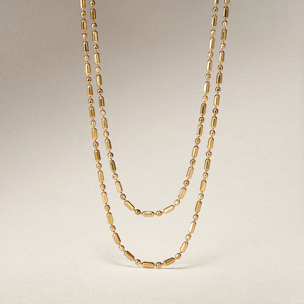Double Bead Halskette