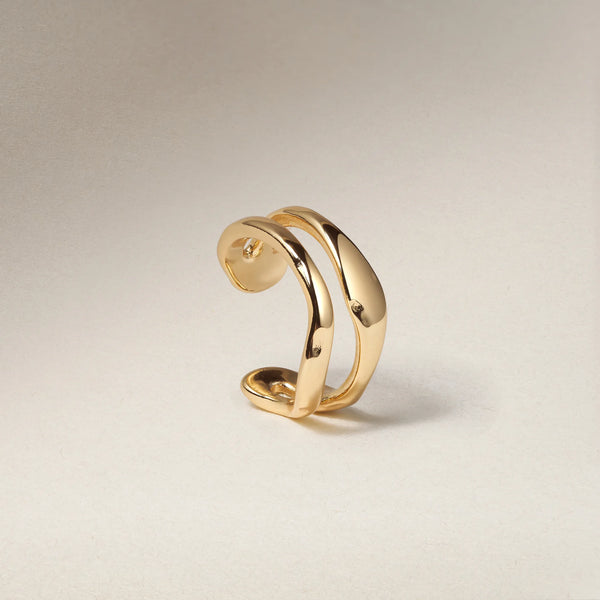 Ripple Hammered Earcuff