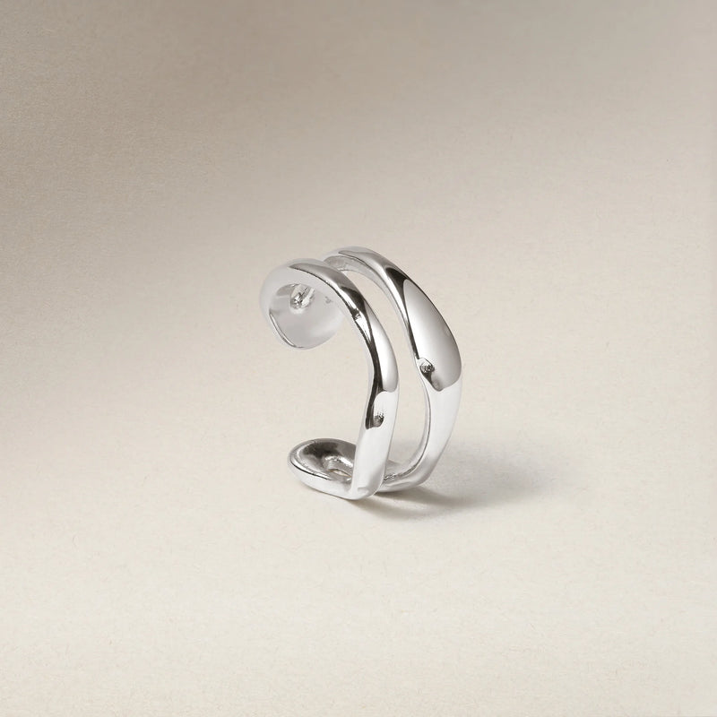 Ripple Hammered Earcuff