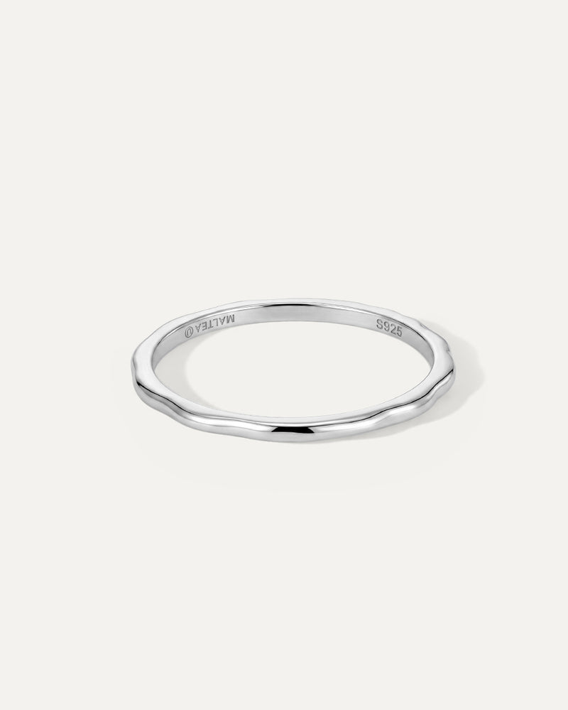 Thin Hammered Ring