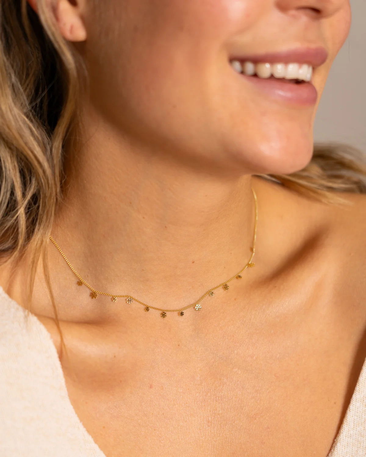 Snowflake Charm Halskette