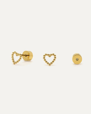 Bubbly Heart Studs